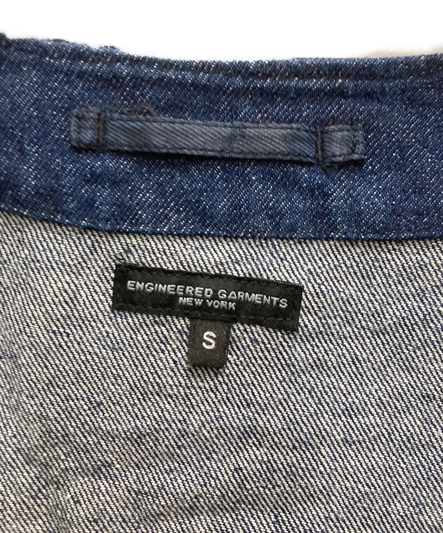 Engineered Garments デニムジャケット ノーカラー 中古・古着通販】Engineered Garments (エンジニアドガーメンツ) ノー