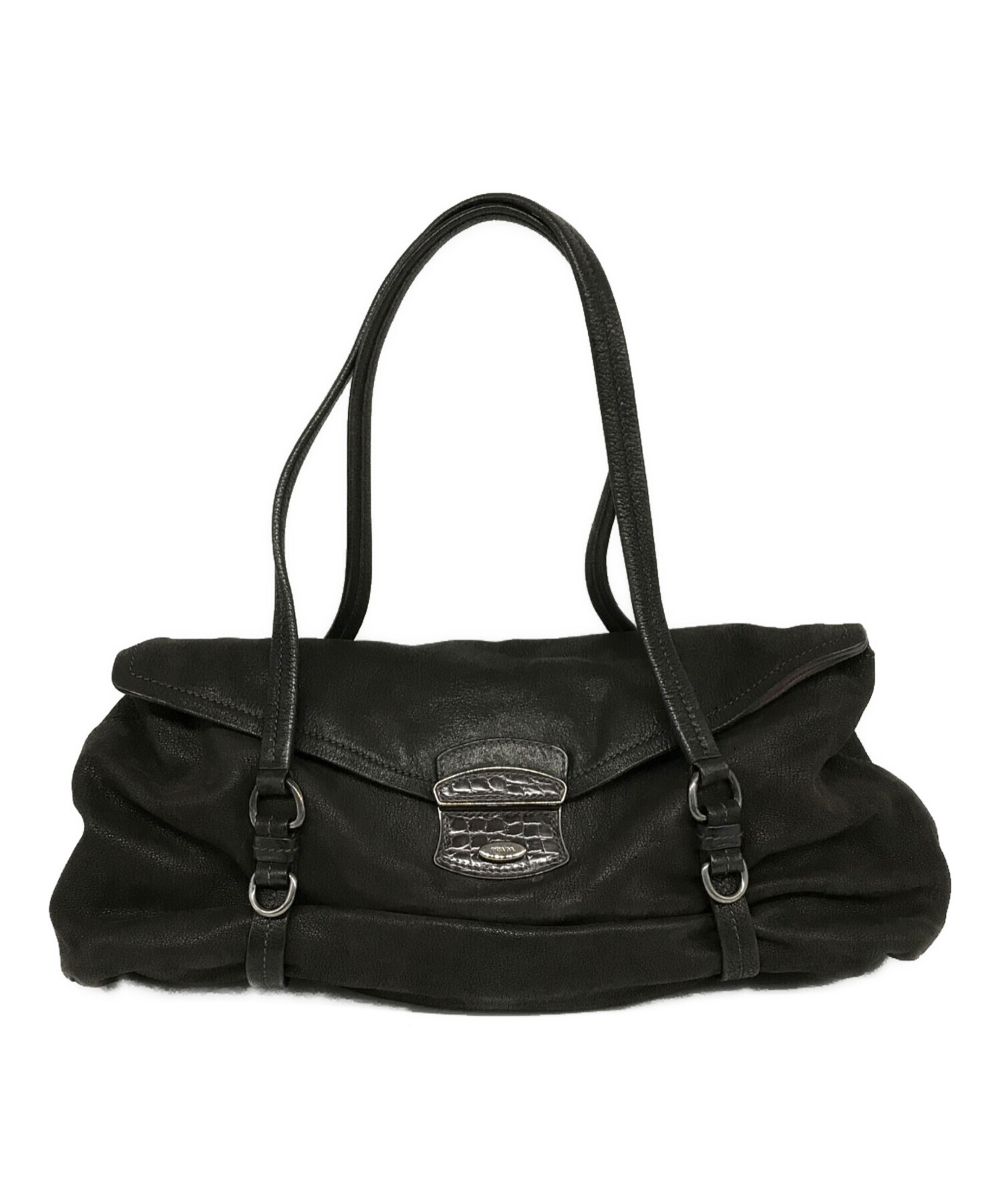 中古・古着通販】PRADA (プラダ) パイソン切替レザーワンショルダー