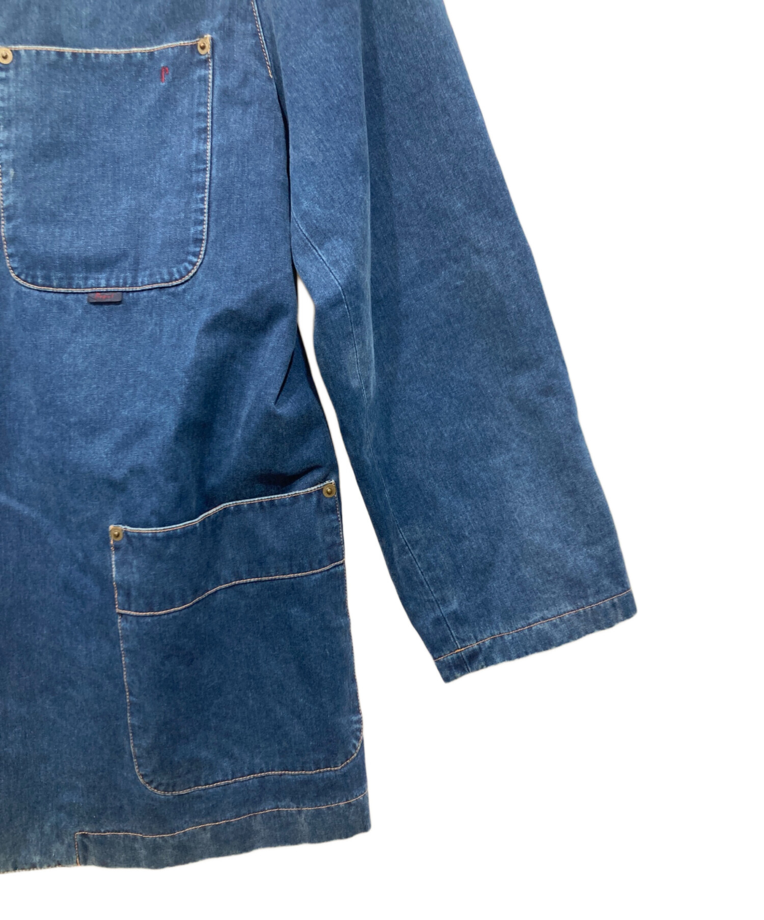 Papas パパス　デニム　カバーオール　Mサイズ　その2 中古・古着通販】PAPAS (パパス) デニムカバーオール ブルー サイズ