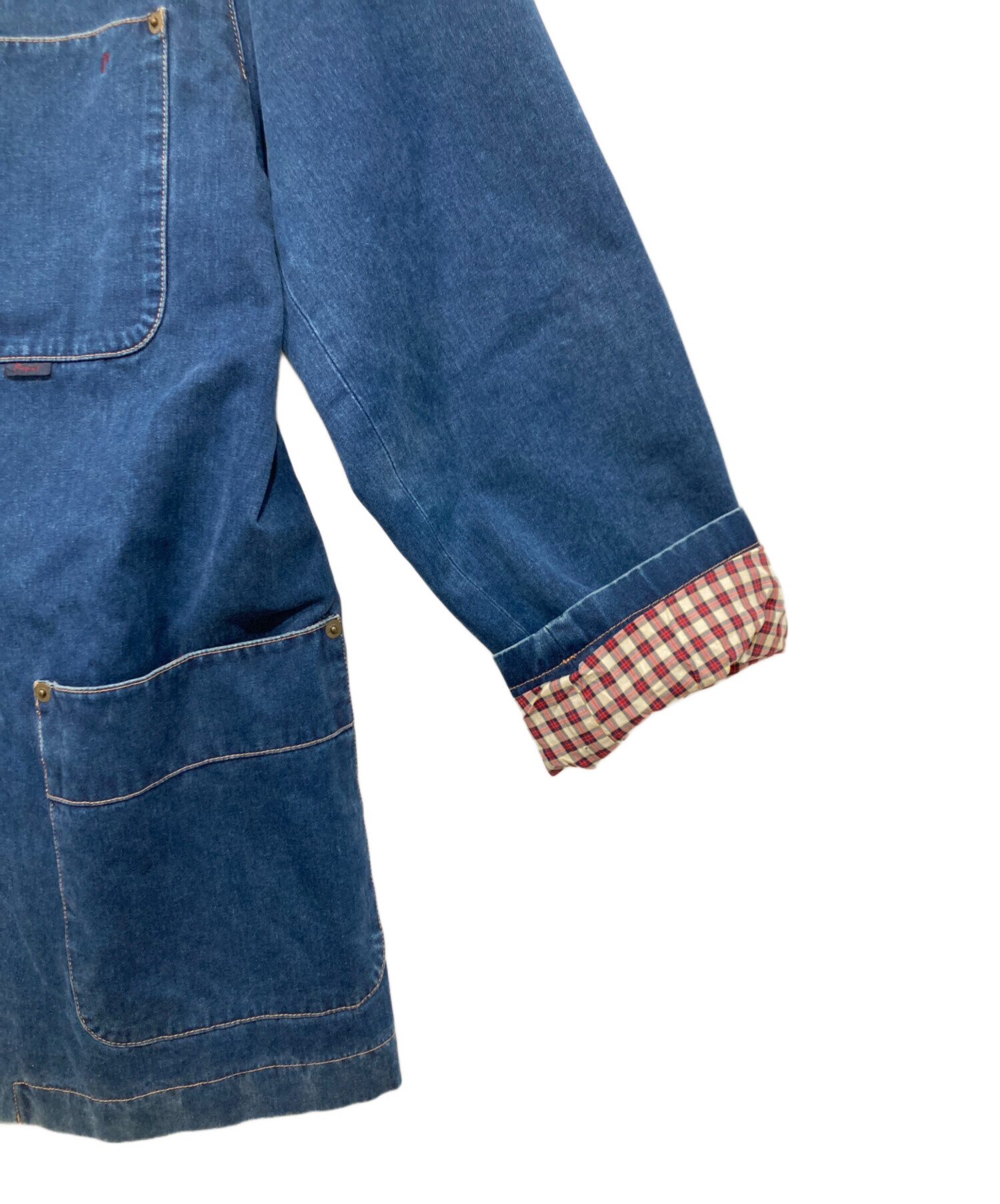 Papas パパス　デニム　カバーオール　Mサイズ　その2 中古・古着通販】PAPAS (パパス) デニムカバーオール ブルー サイズ
