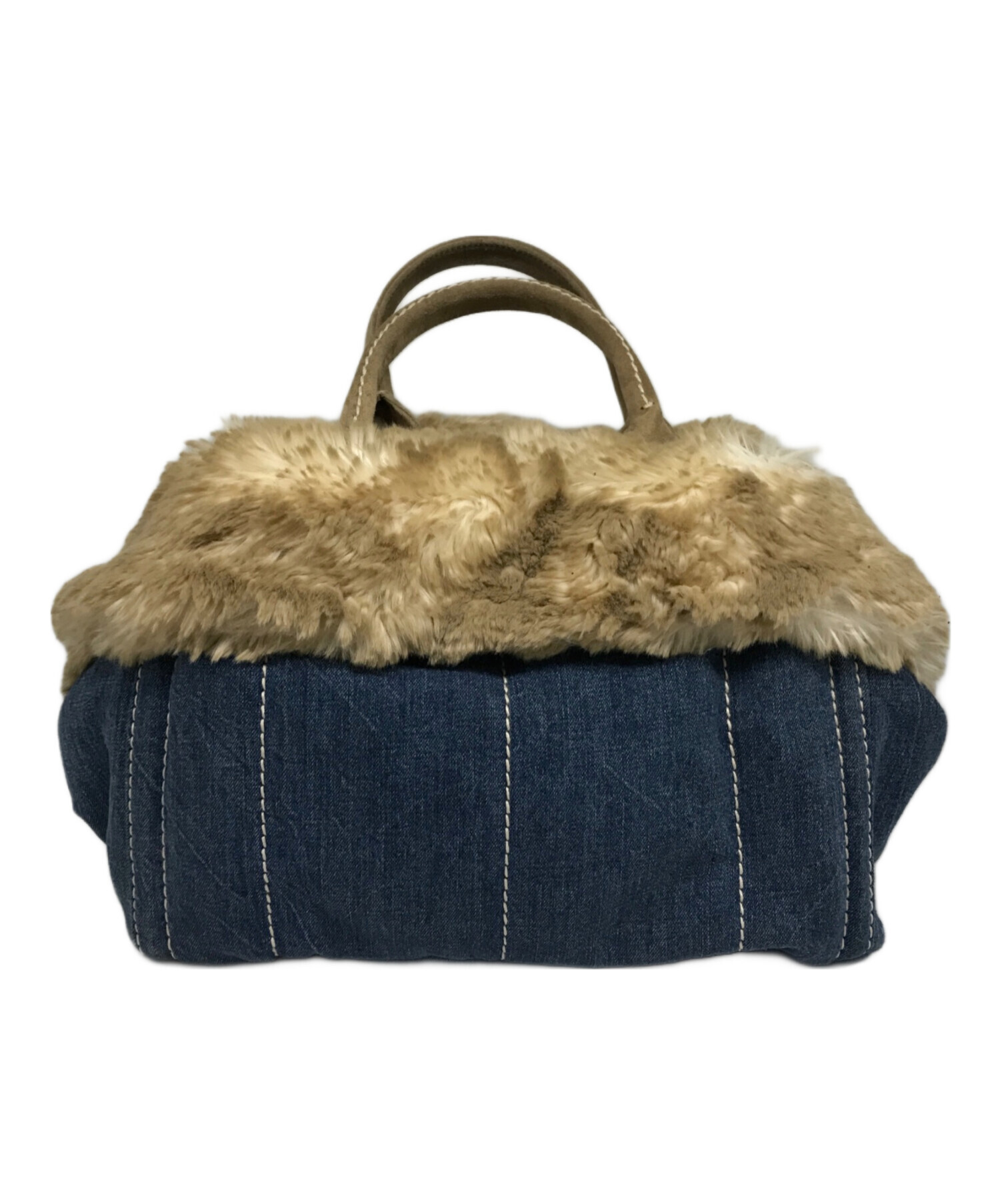 中古・古着通販】PRADA (プラダ) カナパファートートバッグ ネイビー