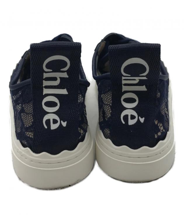中古・古着通販】Chloe (クロエ) Lauren /レーススニーカー ネイビー