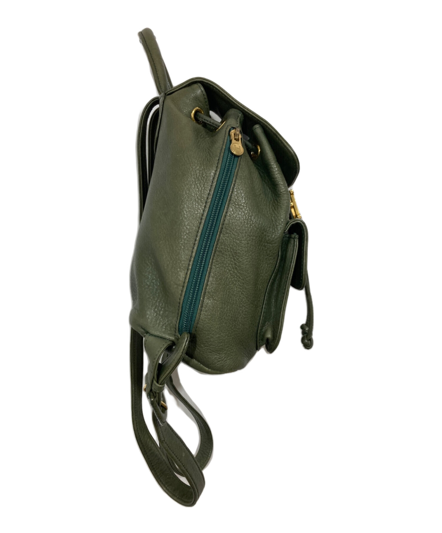 中古・古着通販】HIROFU (ヒロフ) レザーミニリュック グリーン