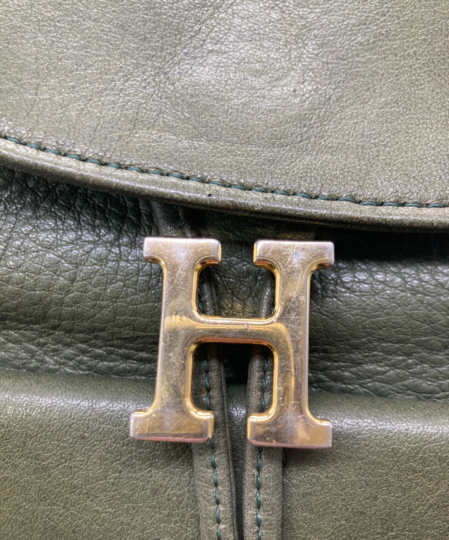 中古・古着通販】HIROFU (ヒロフ) レザーミニリュック グリーン
