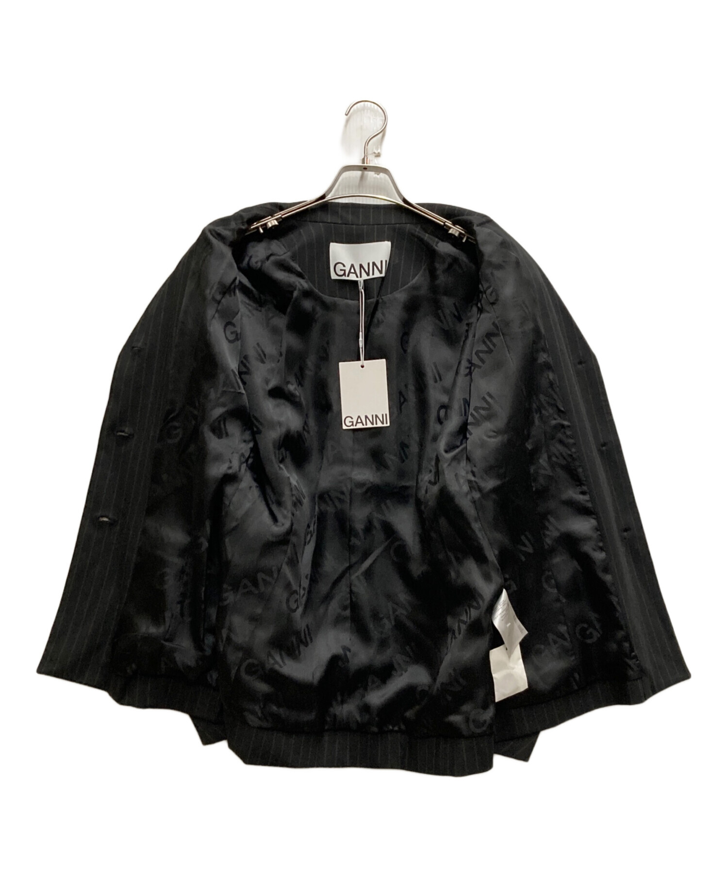 中古・古着通販】GANNI (ガニー) 3Bピンストライプジャケット グレー