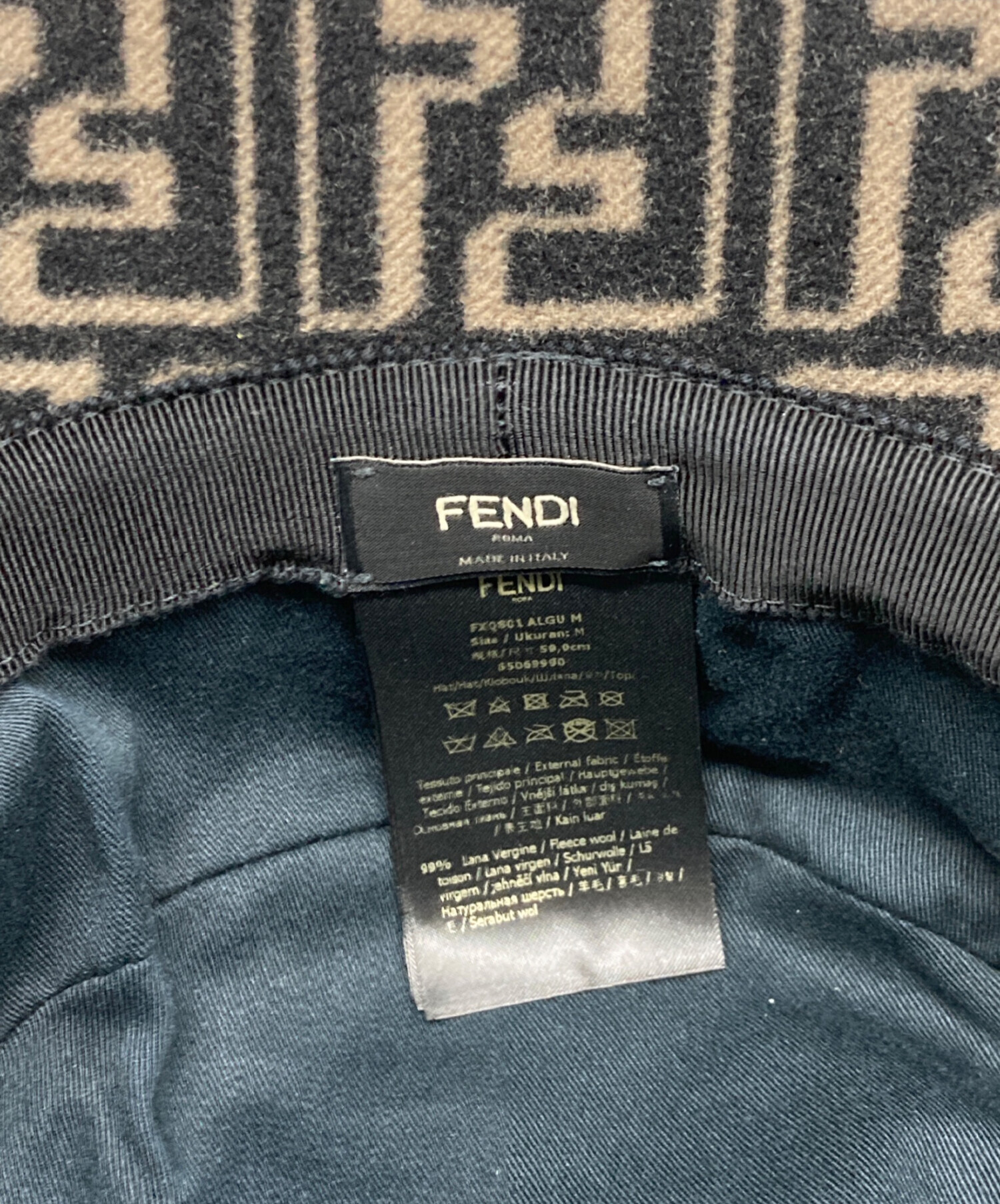 中古・古着通販】FENDI (フェンディ) ウールズッカ柄バケットハット