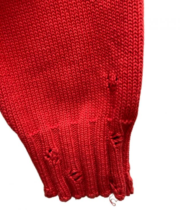 中古・古着通販】MARNI (マルニ) ダメージニット レッド サイズ:Ⅿ