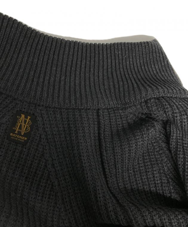 中古・古着通販】BATONER (バトナ―) SIGNATURE DRIVERS KNIT グレー