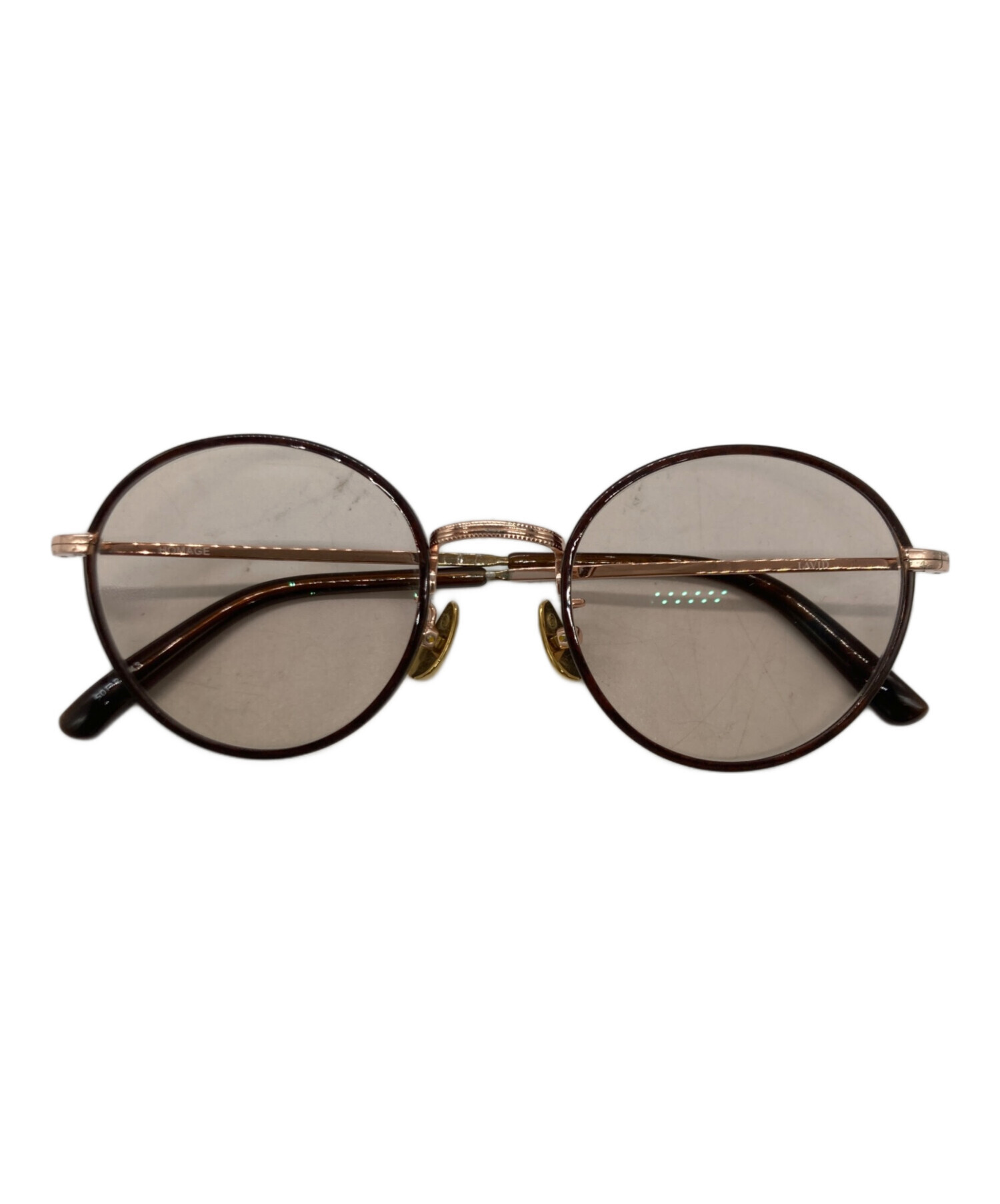 LAVID LEALブラウン ラウンドサングラス 中古・古着通販】LAVID (ラビド) サングラス ブラウン｜ブランド・古着