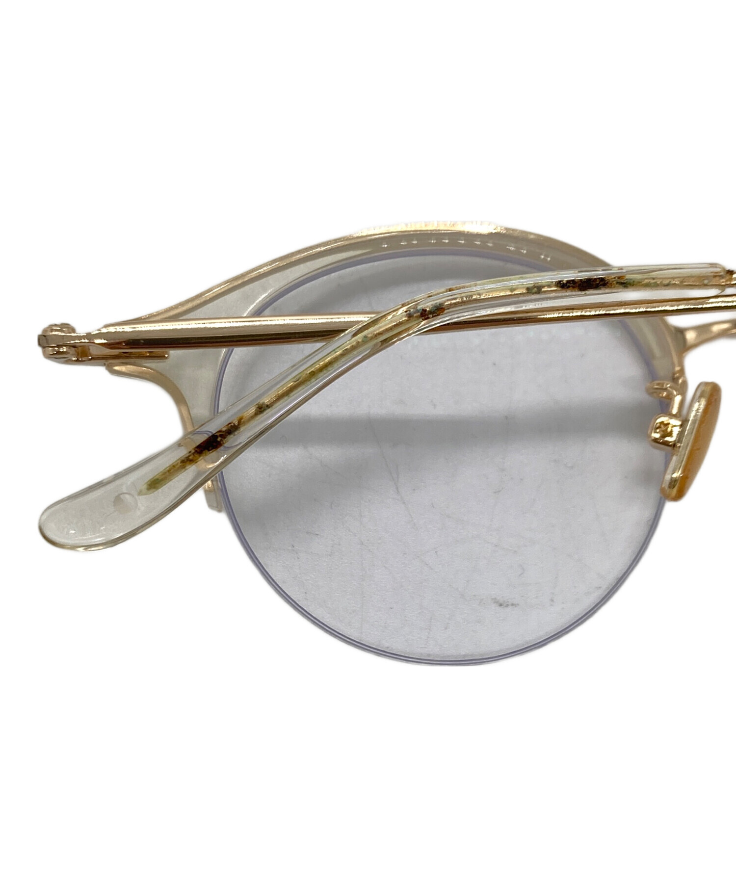 中古・古着通販】LAVID (ラビド) 伊達眼鏡 ゴールド サイズ:47 中古・古着通販】LAVID (ラビド) 伊達眼鏡 ゴールド サイズ:47