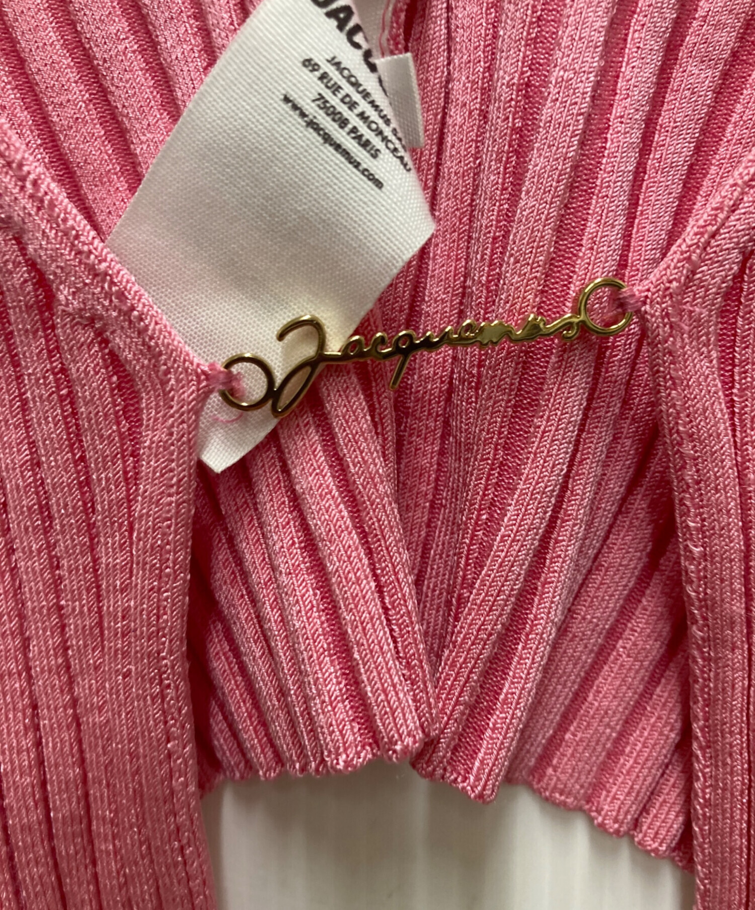 中古・古着通販】jacquemus (ジャックムス) クロップドリブニット