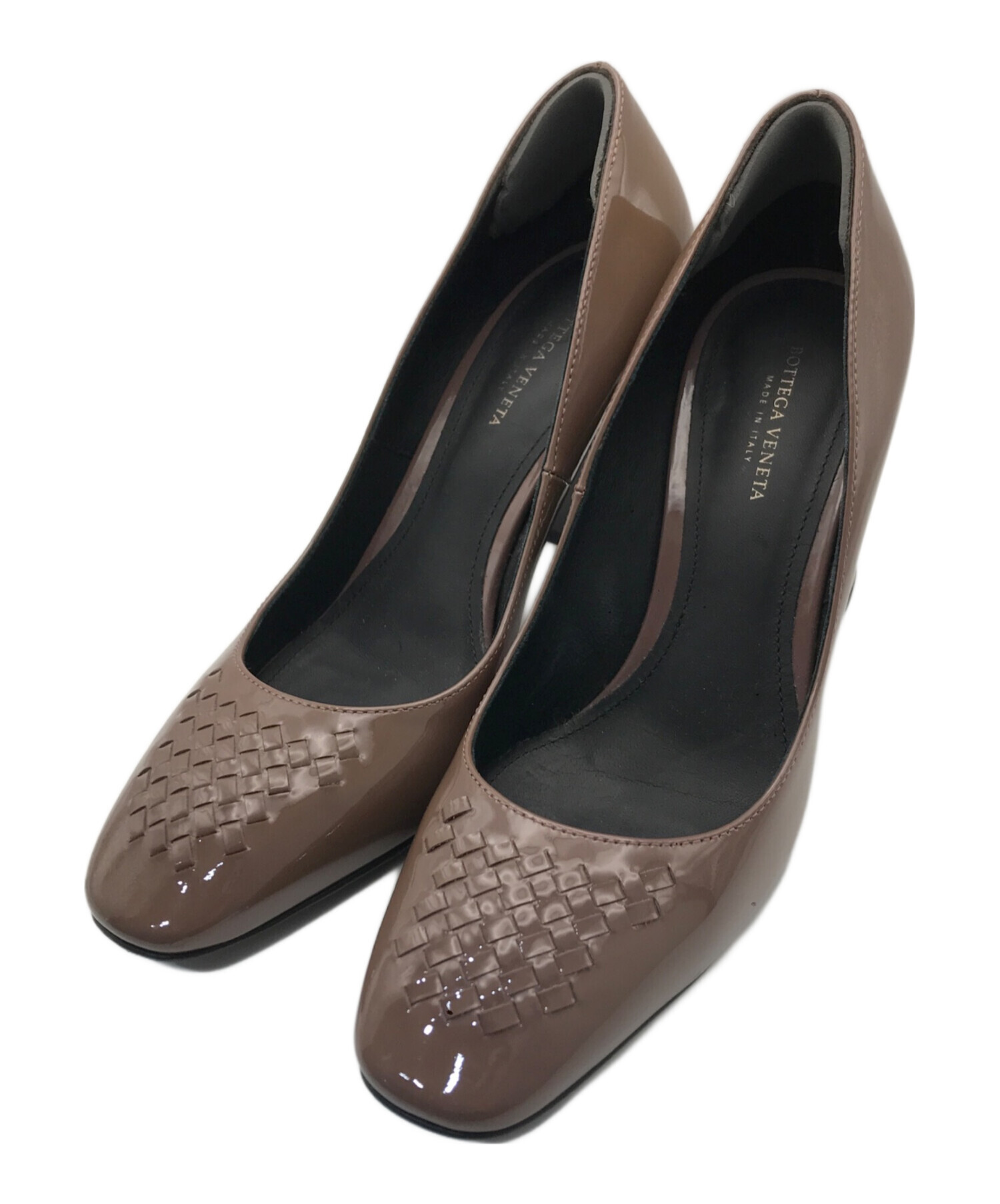 Bottega Veneta パンプス 中古・古着通販】BOTTEGA VENETA (ボッテガベネタ) 編込パテントヒール