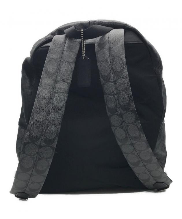 COACH コーチ　バックパック シグネチャー 中古・古着通販】COACH (コーチ) シグネイチャーバックパック ブラック