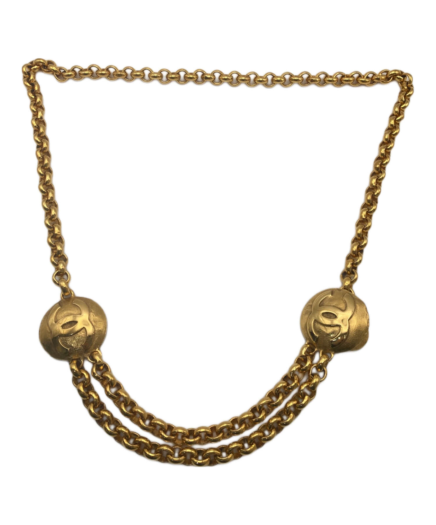 CHANEL ネックレス ゴールド 中古・古着通販】CHANEL (シャネル) ココマーク ゴールドチェーン