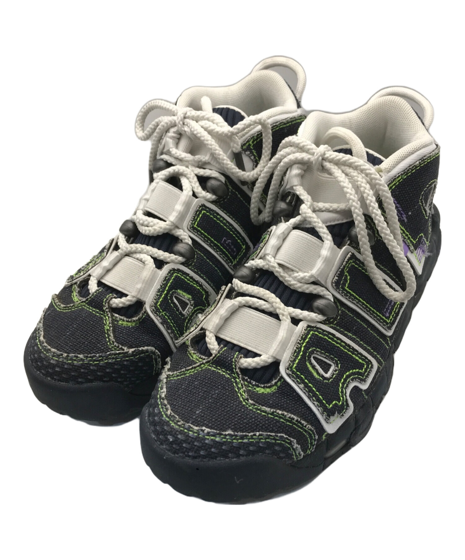 中古・古着通販】NIKE (ナイキ) GIRLS WMNS AIR MORE UPTEMPO ブラック 