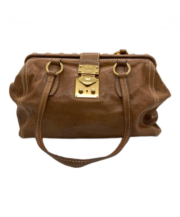 中古・古着通販】MIU MIU (ミュウミュウ) レザートートバッグ ブラウン
