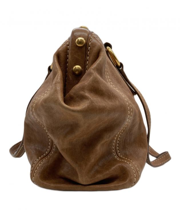 中古・古着通販】MIU MIU (ミュウミュウ) レザートートバッグ ブラウン