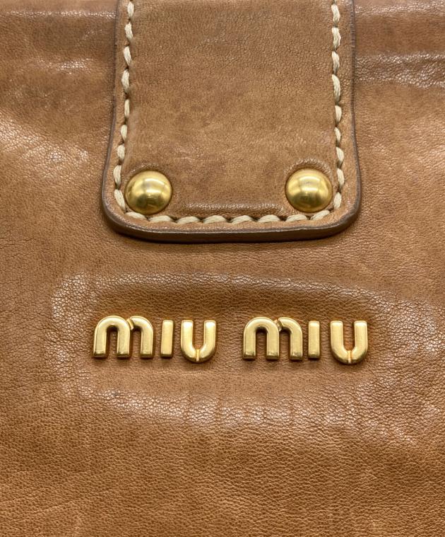 中古・古着通販】MIU MIU (ミュウミュウ) レザートートバッグ ブラウン