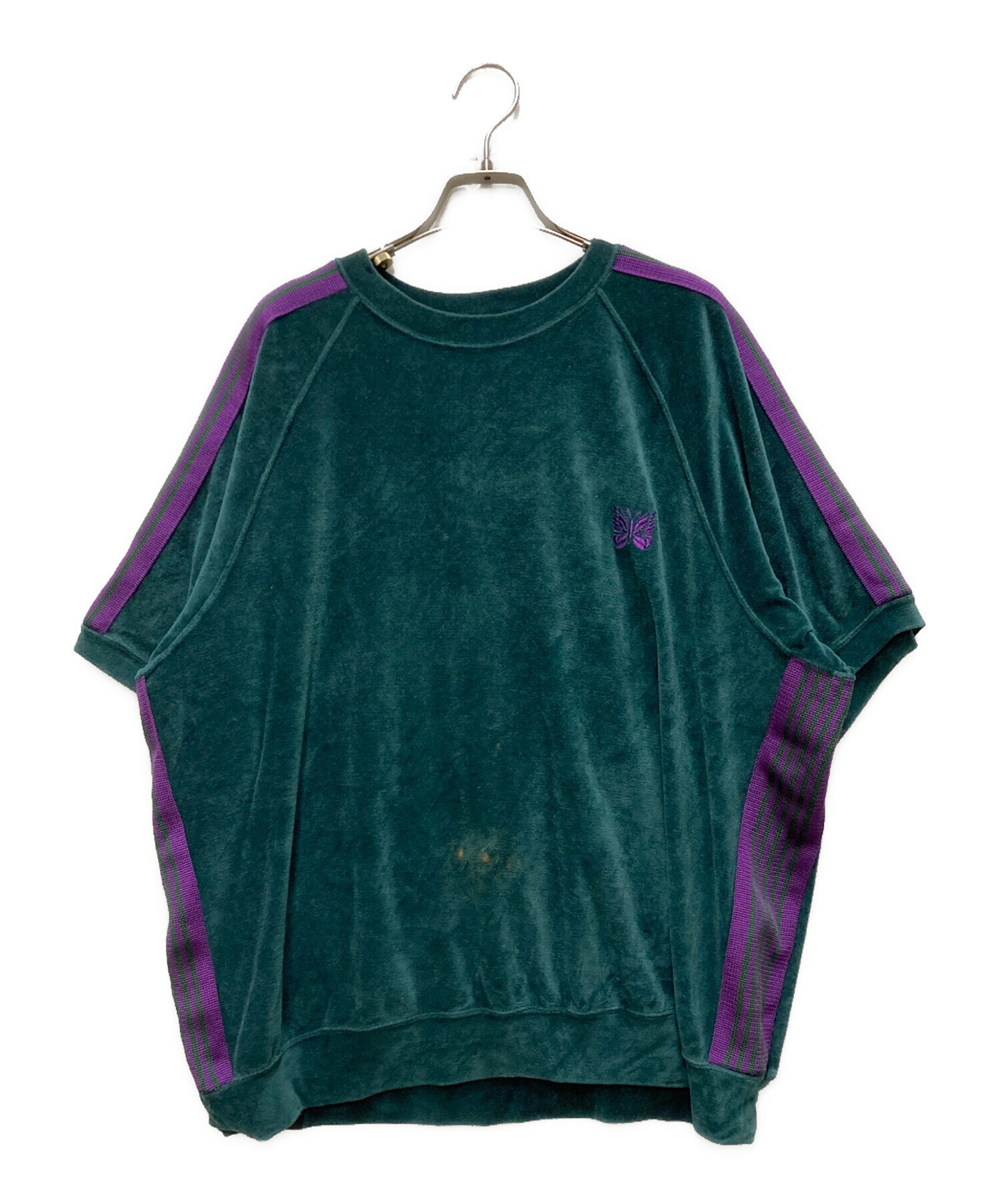 Needles ベロアシャツ 中古・古着通販】Needles (ニードルズ) ベロアTシャツ グリーン