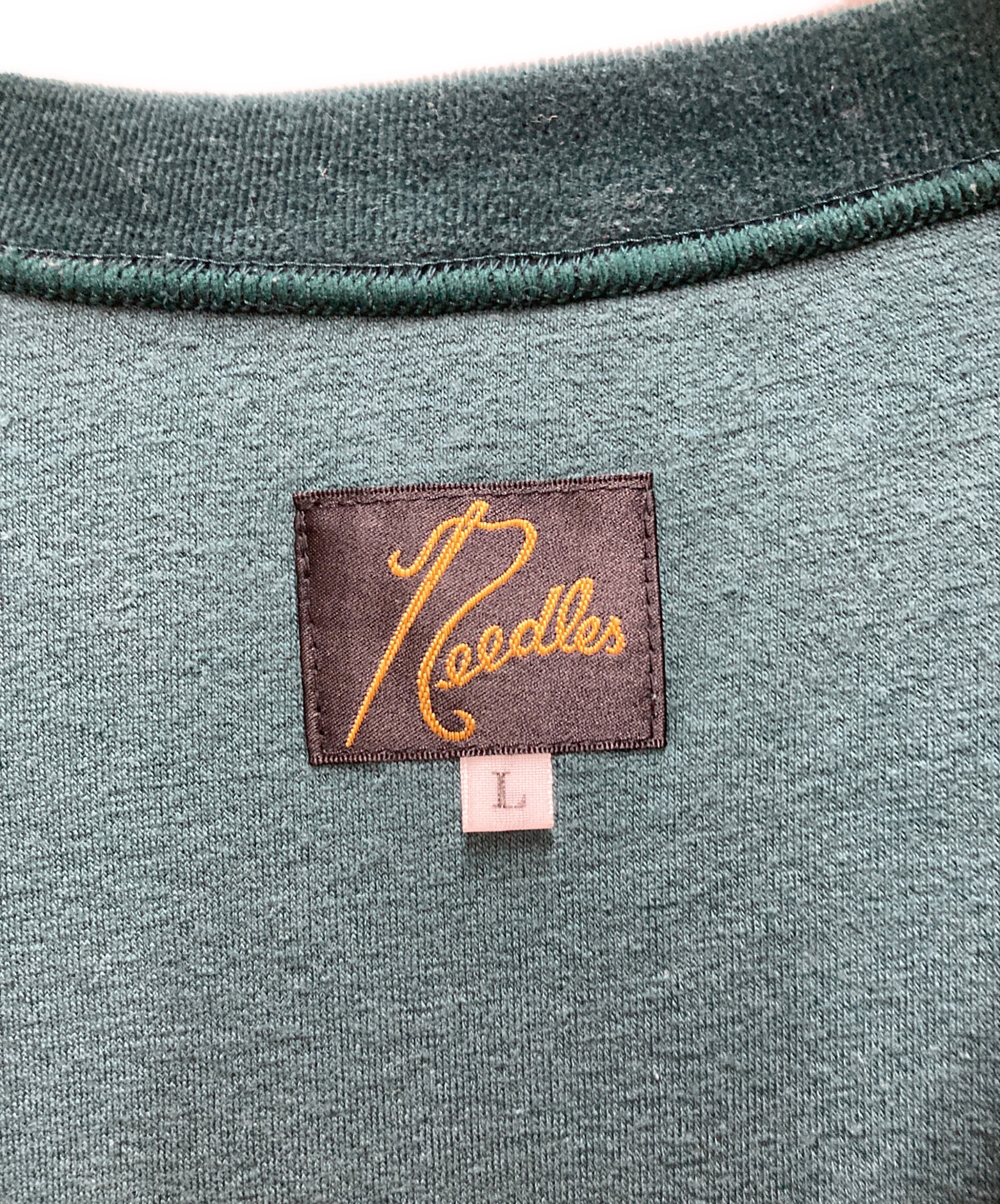 中古・古着通販】Needles (ニードルズ) ベロアTシャツ グリーン