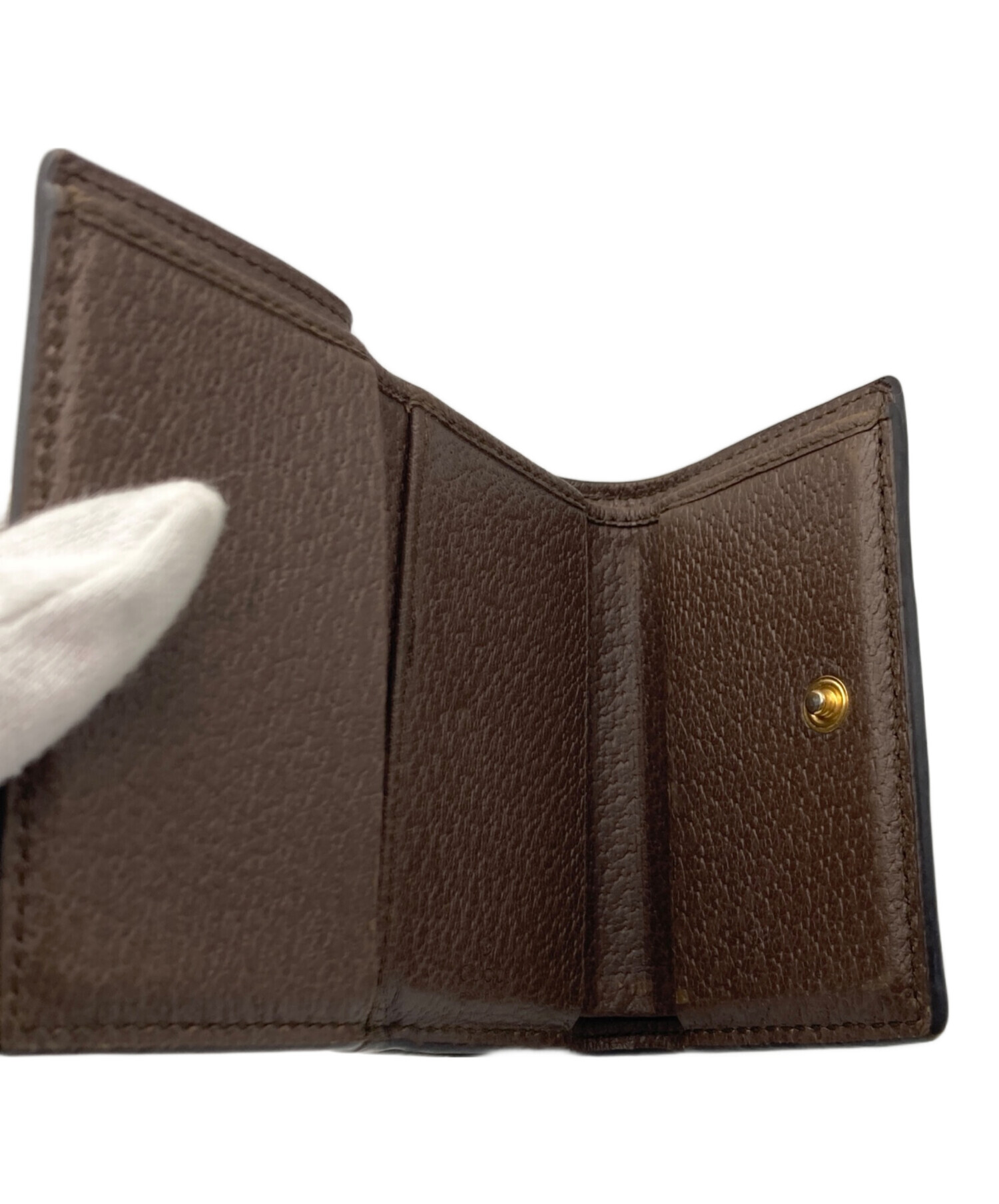 中古・古着通販】GUCCI (グッチ) 3つ折り財布 ブラウン｜ブランド