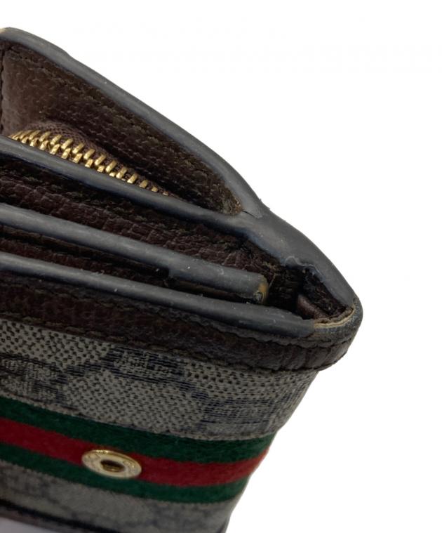 中古・古着通販】GUCCI (グッチ) 3つ折り財布 ブラウン｜ブランド