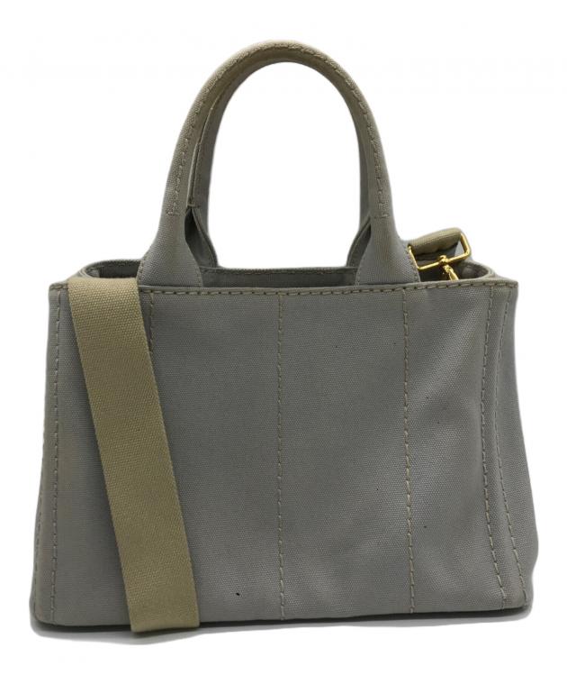 中古・古着通販】PRADA (プラダ) カナパS 2wayバッグ グレー｜ブランド
