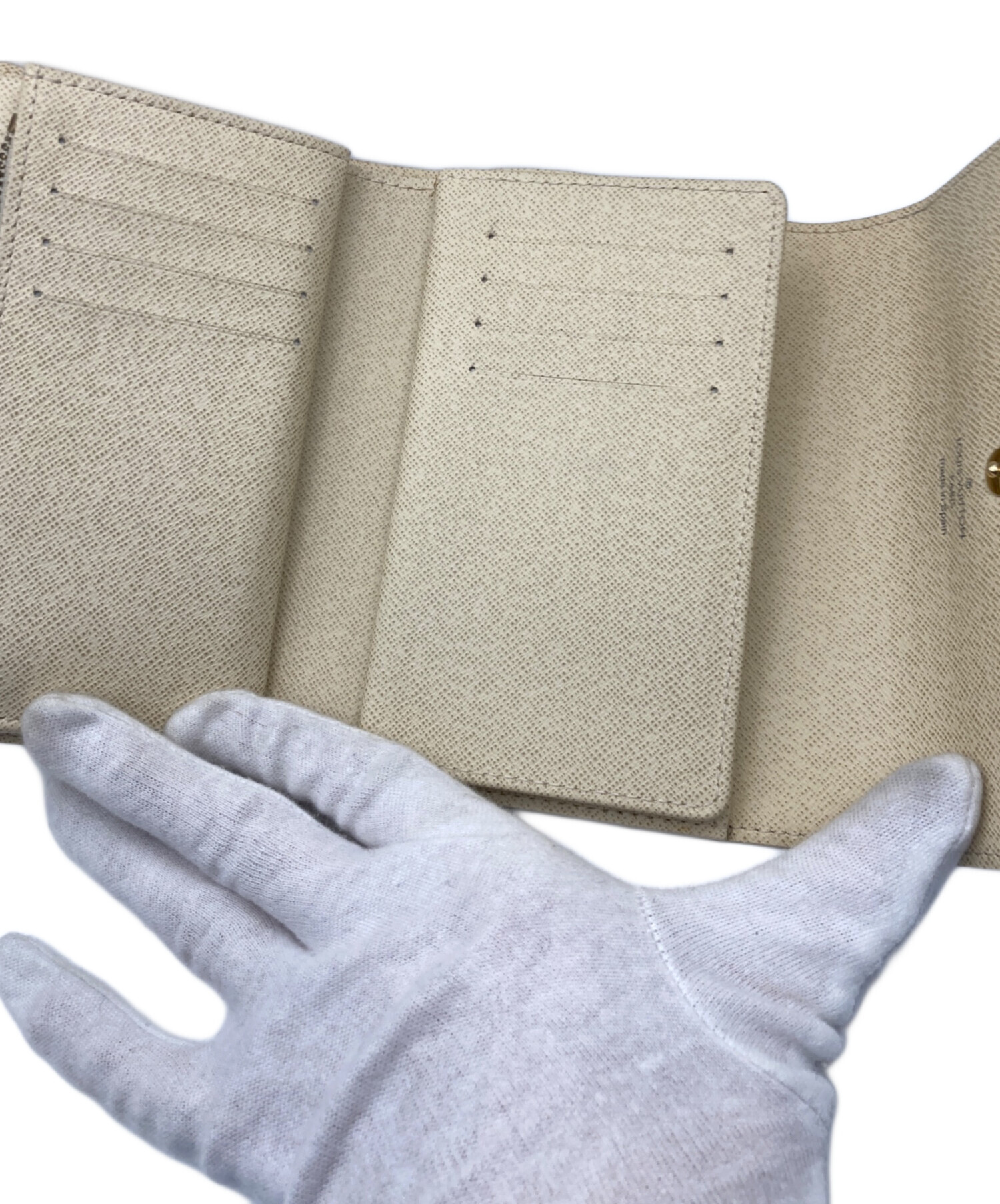 LOUIS VUITTON ベージュ 三つ折り財布 三つ折り財布ベージュ ルイヴィトン｜Yahoo!フリマ（旧PayPayフリマ）