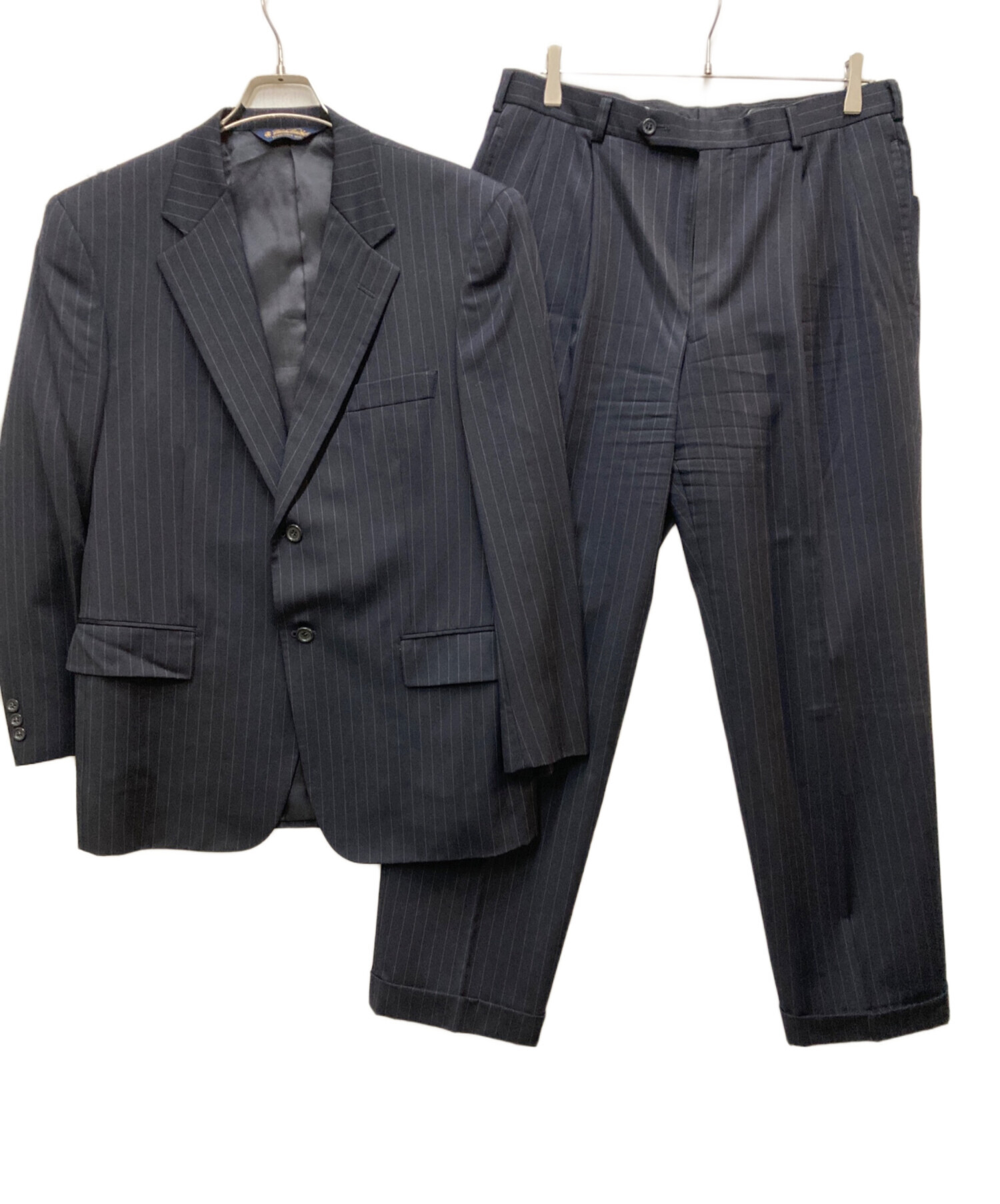 Brooks Brothers 2Bスーツ 黒グレー 38W セットアップ XL 中古・古着通販】BROOKS BROTHERS (ブルックスブラザーズ) 2B