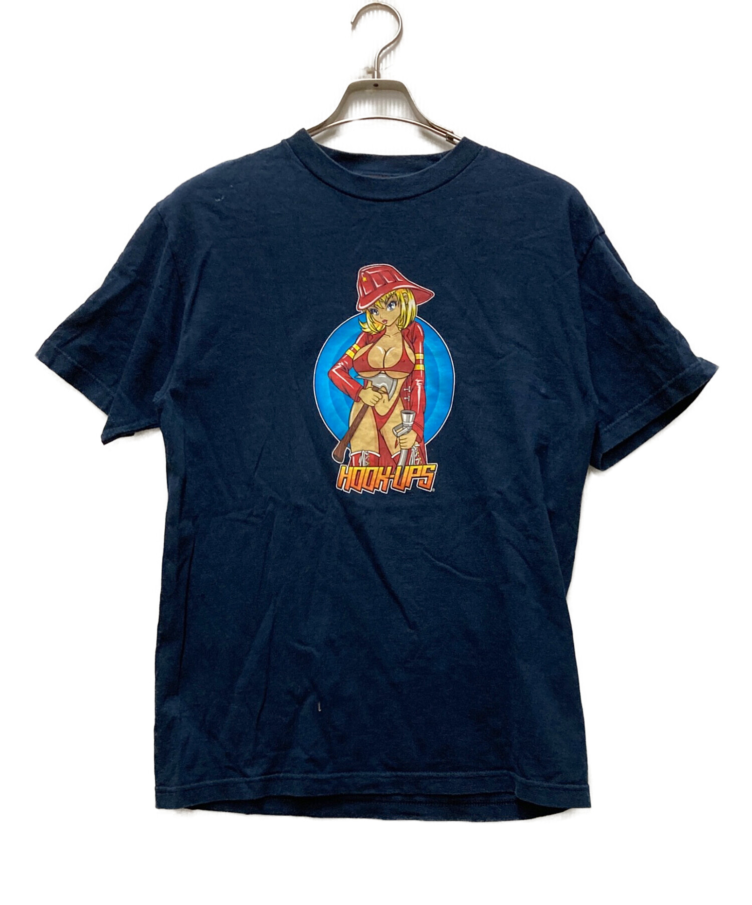 00s HOOK UPS ネイビー　オールドスケート 中古・古着通販】HOOK-UPS (フックアップス) 00's プリントtシャツ