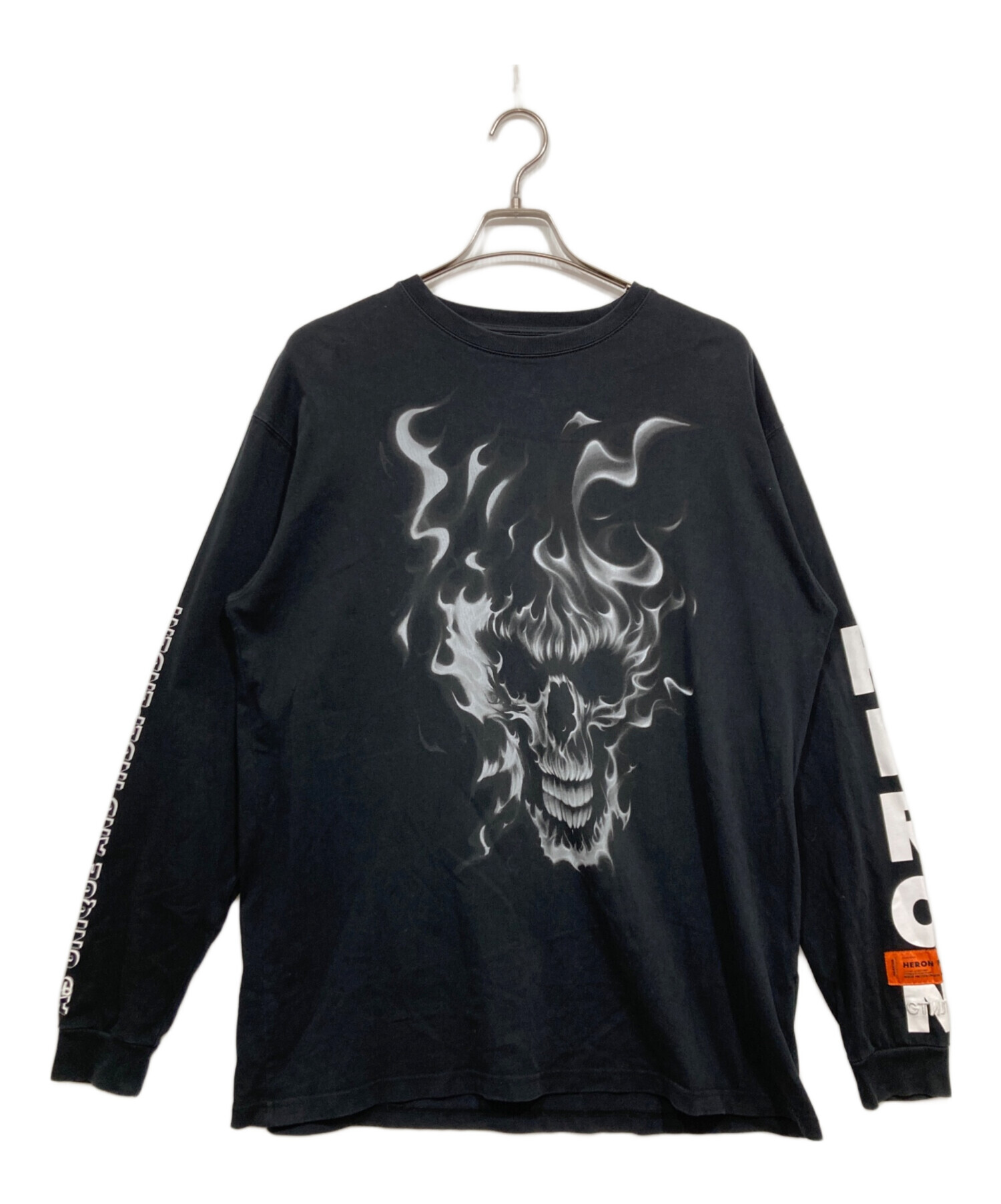 中古・古着通販】HERON PRESTON (ヘロンプレストン) B＆W Skull LS T