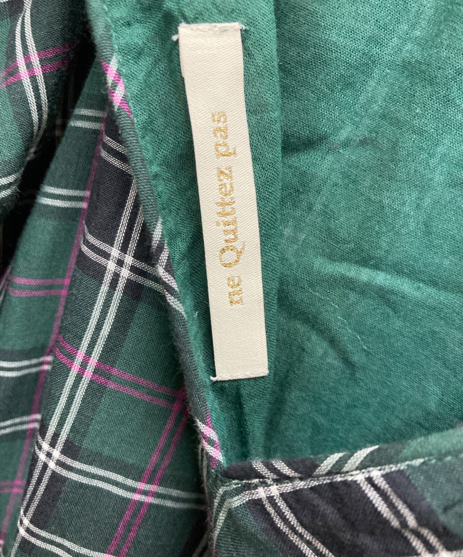 中古・古着通販】ne quittez pas (ヌキテパ) Cotton Voile Check