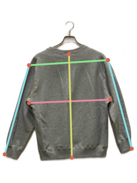 FTC グレー スウェット M SMALL BOX LOGO CREW NECK PIGMENT DYED 
