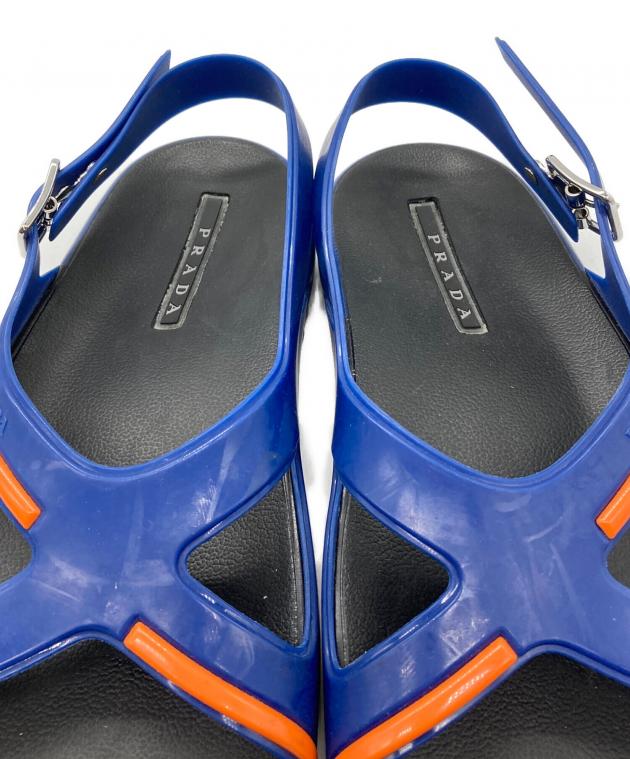 PRADA プラダ　17ss サンダル　美品　コレクションアイテム 中古・古着通販】PRADA (プラダ) 17SS クロスストラップラバーサンダル