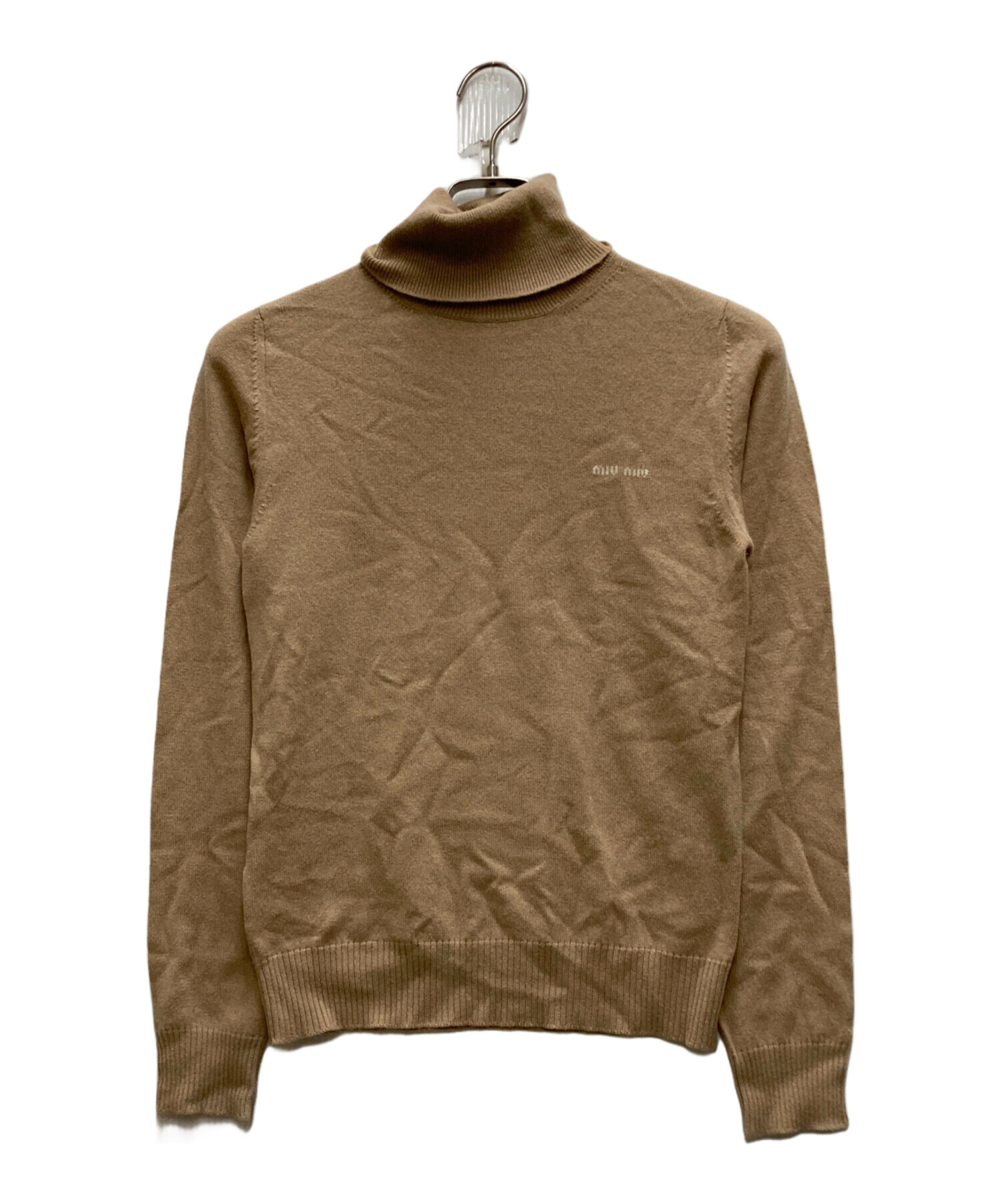 中古・古着通販】MIU MIU (ミュウミュウ) ロゴ刺繍カシミアタートル