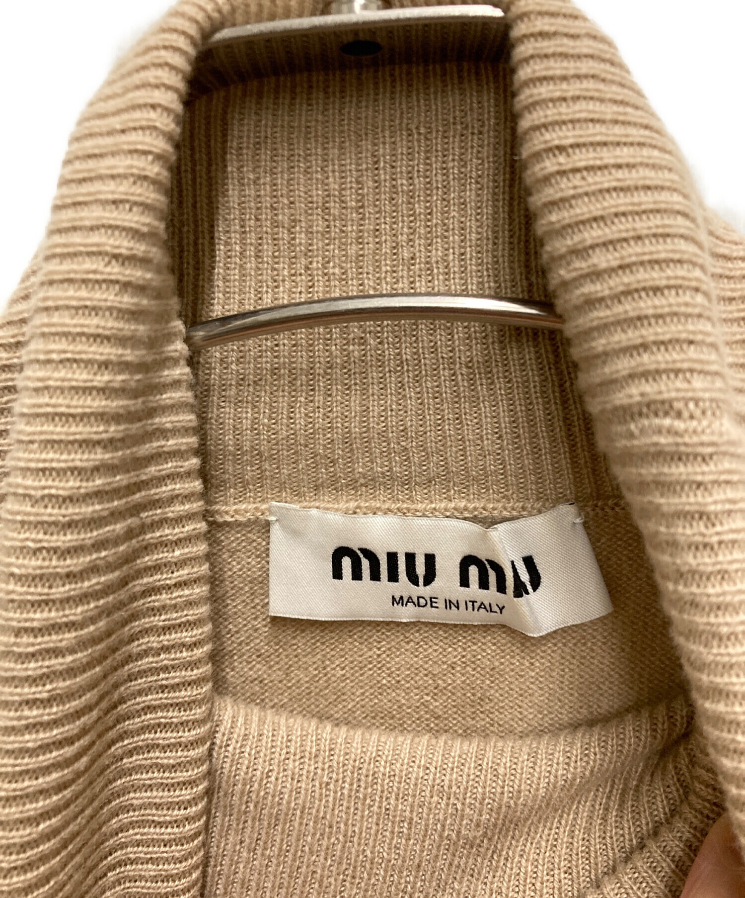 中古・古着通販】MIU MIU (ミュウミュウ) ロゴ刺繍カシミアタートル