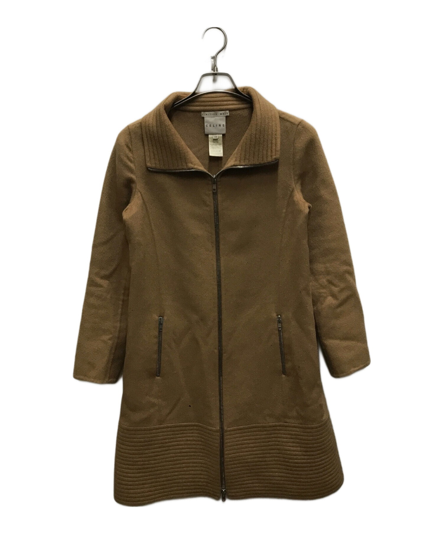 中古・古着通販】CELINE (セリーヌ) ダブルジップコート ブラウン