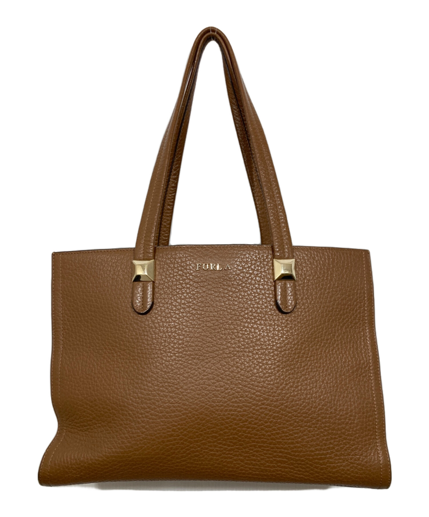 中古・古着通販】FURLA (フルラ) レザートートバッグ ブラウン