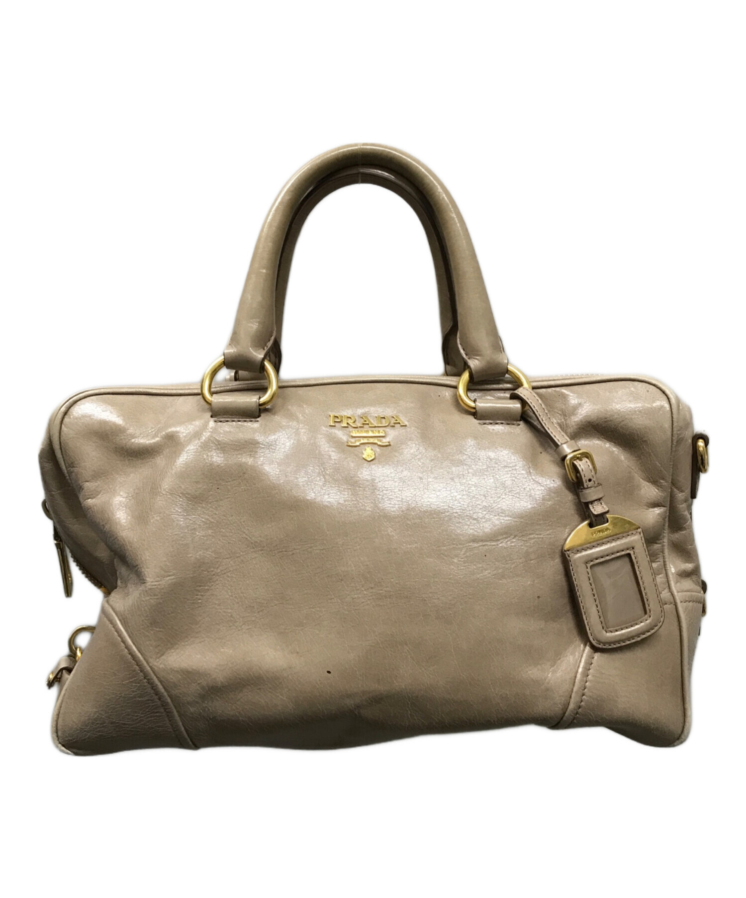 PRADA プラダ VITELLO SHINE 2way ハンド/ ショルダー 中古・古着通販】PRADA (プラダ) VITELLO SHINE/2WAYショルダーバッグ