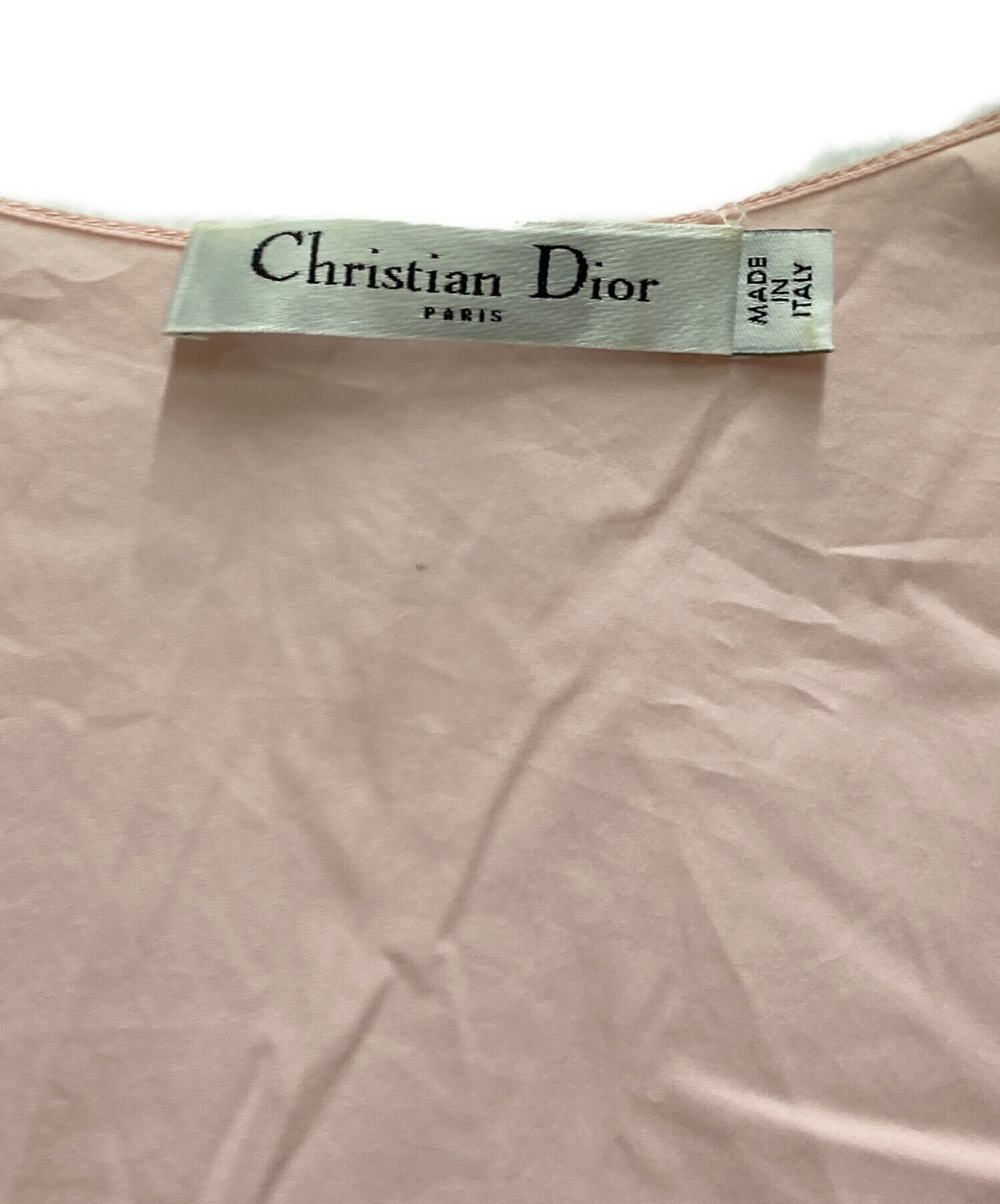 Christian Dior ピンク ノースリーブシャツ 中古・古着通販】Christian Dior (クリスチャン ディオール