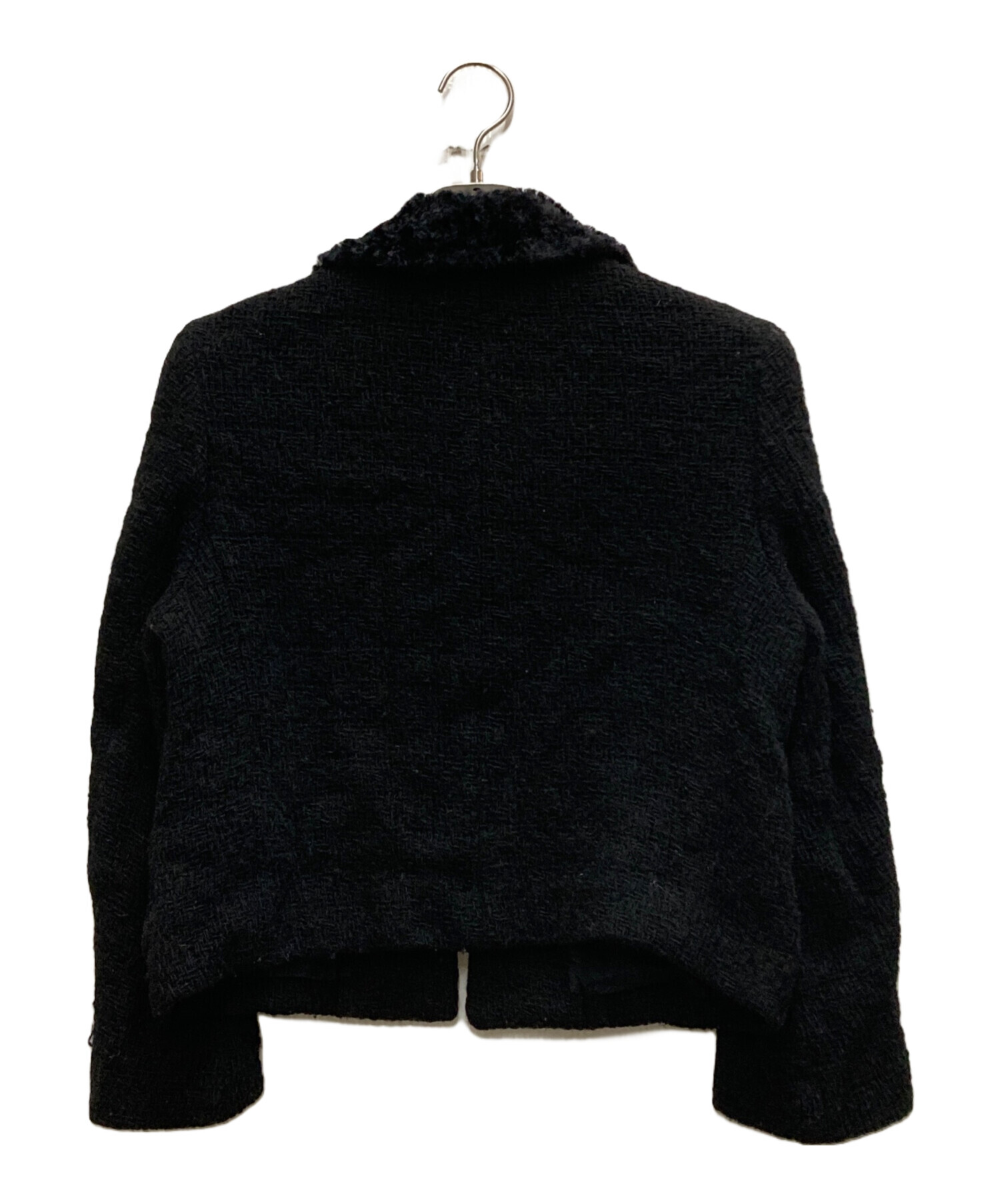 コムデギャルソン　ローブドシャンブル ブラック フード付きコート コムデギャルソン ローブドシャンブル ブラック フード付きコート