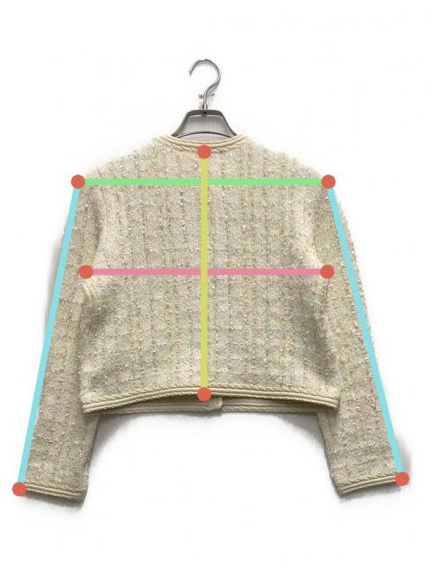 中古・古着通販】furfur (ファーファー) ツイードニットジャケット