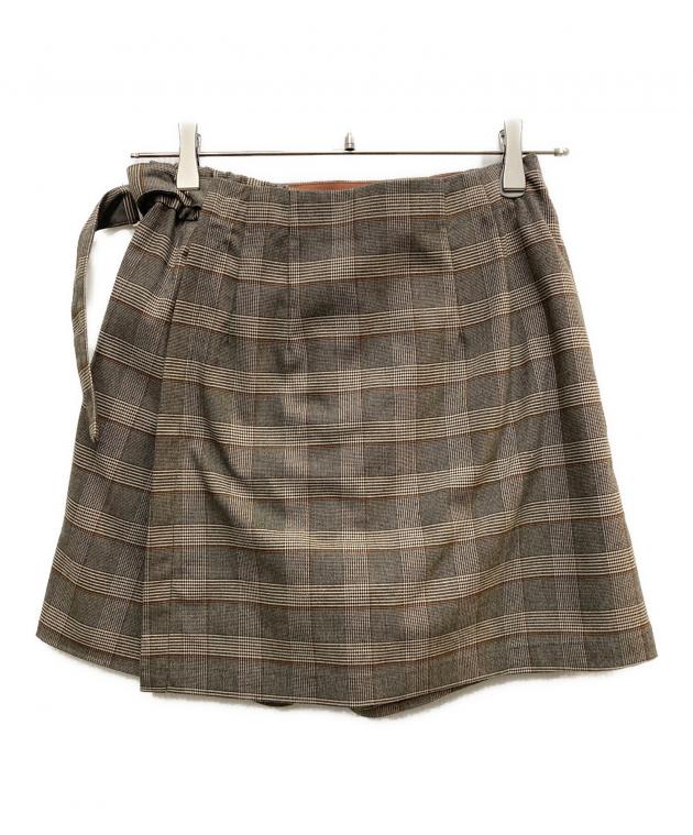 中古・古着通販】AMERI (アメリ) PUFF CHECK JACKET WIT ブラウン