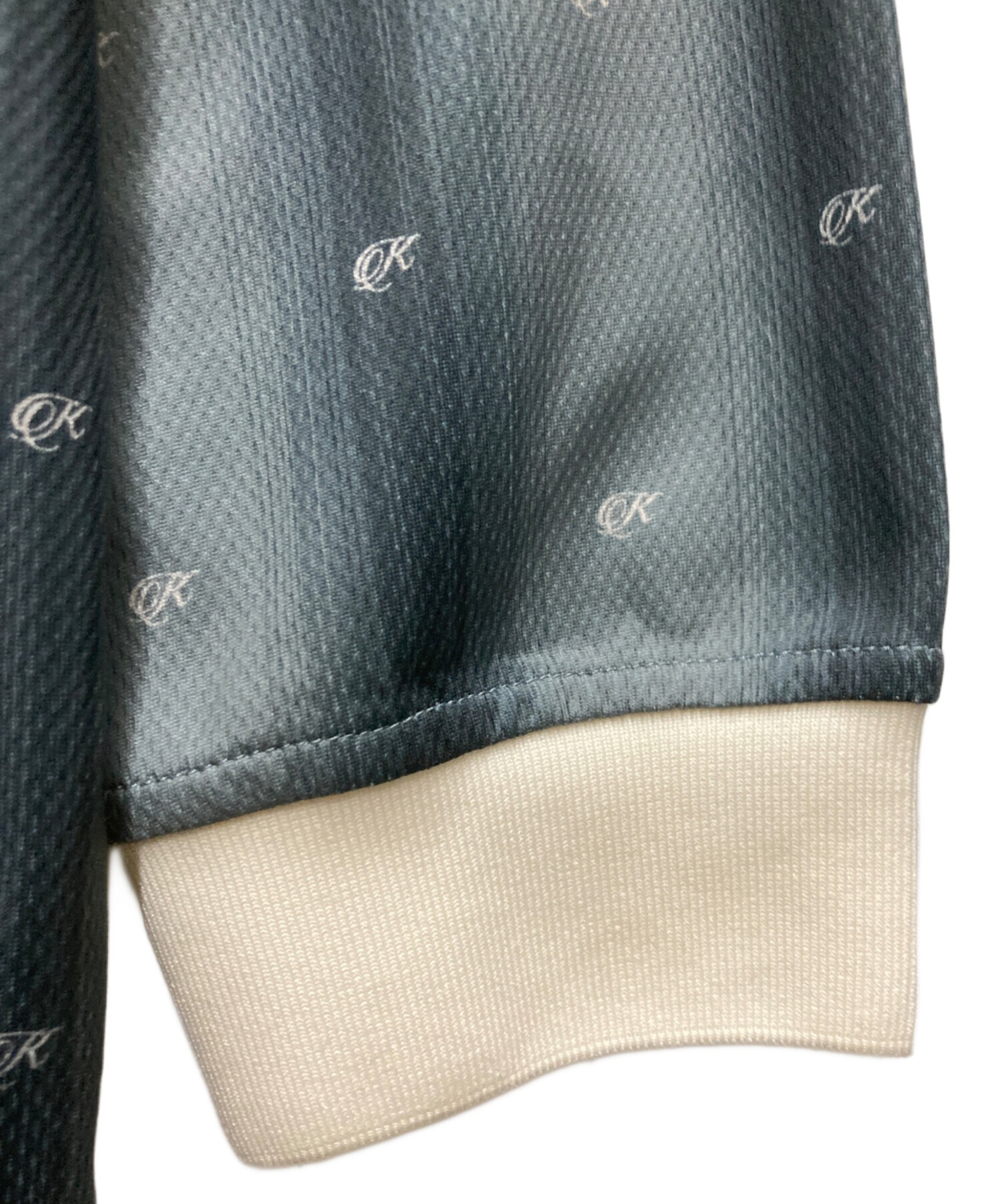 中古・古着通販】KITH (キス) モノグラムサテンポロシャツ ブルー