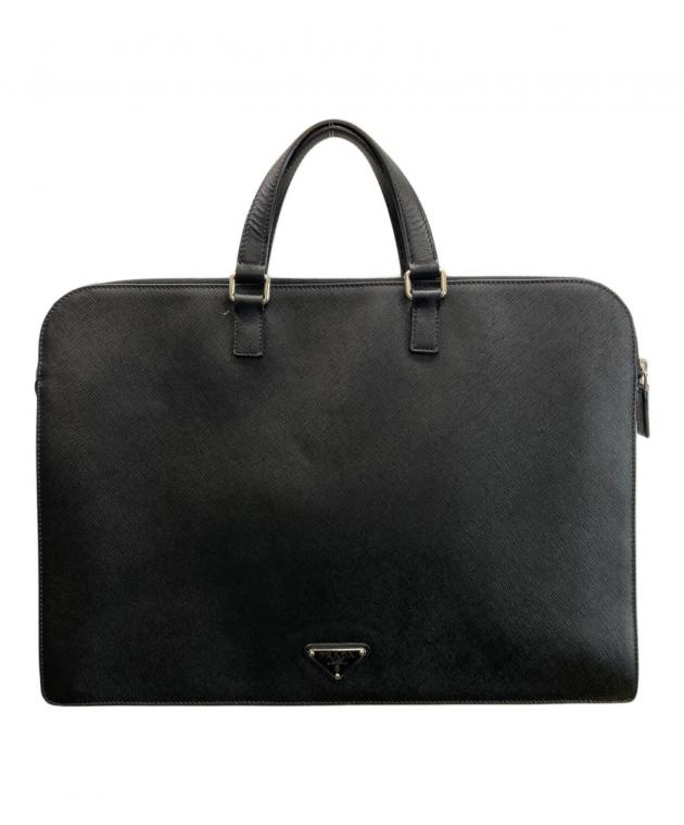 プラダ　PRADA　ビジネスバッグ　ブリーフケース　ブラック　黒　中古 PRADA（プラダ） 中古 ブリーフケース メンズ ブランド レザー