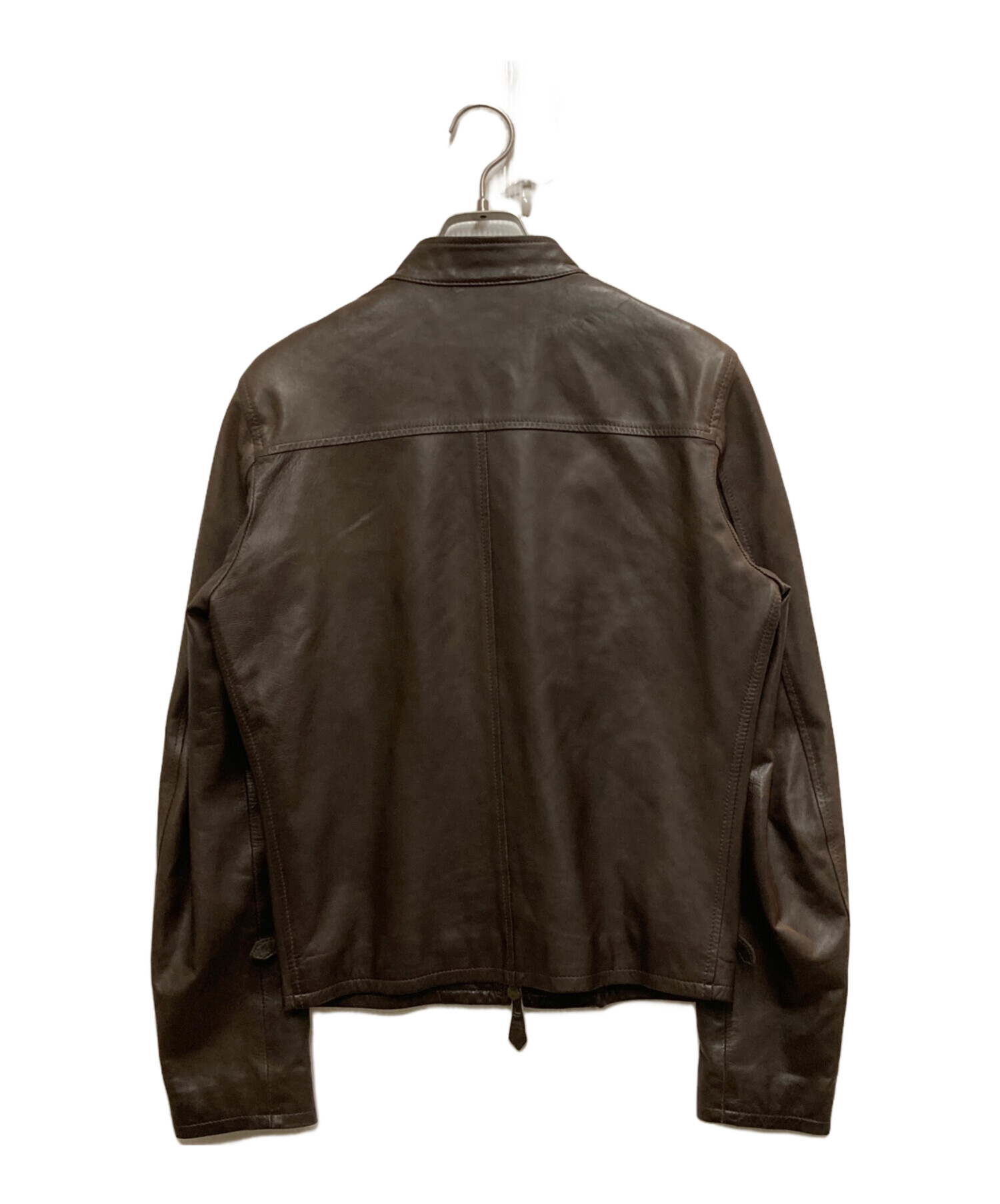 中古・古着通販】LORENZO (ロレンソ) ライダースジャケット ブラウン 