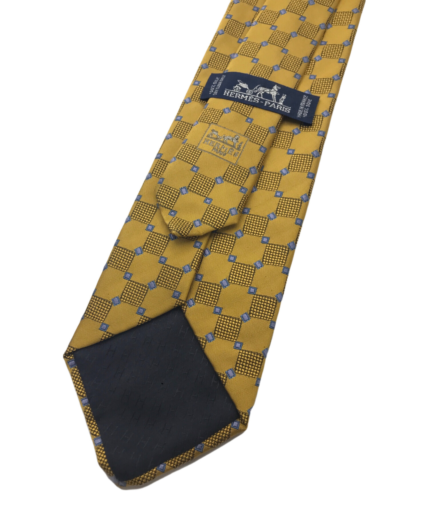 中古・古着通販】HERMES (エルメス) シルクネクタイ イエロー サイズ