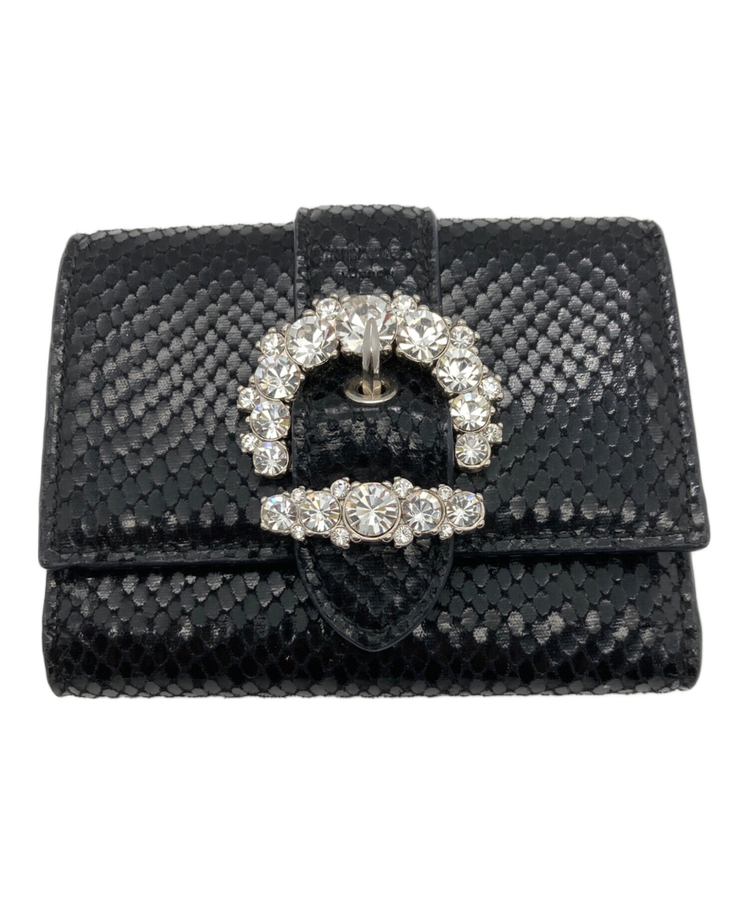 中古・古着通販】JIMMY CHOO (ジミーチュウ) ビジュー3つ折り財布