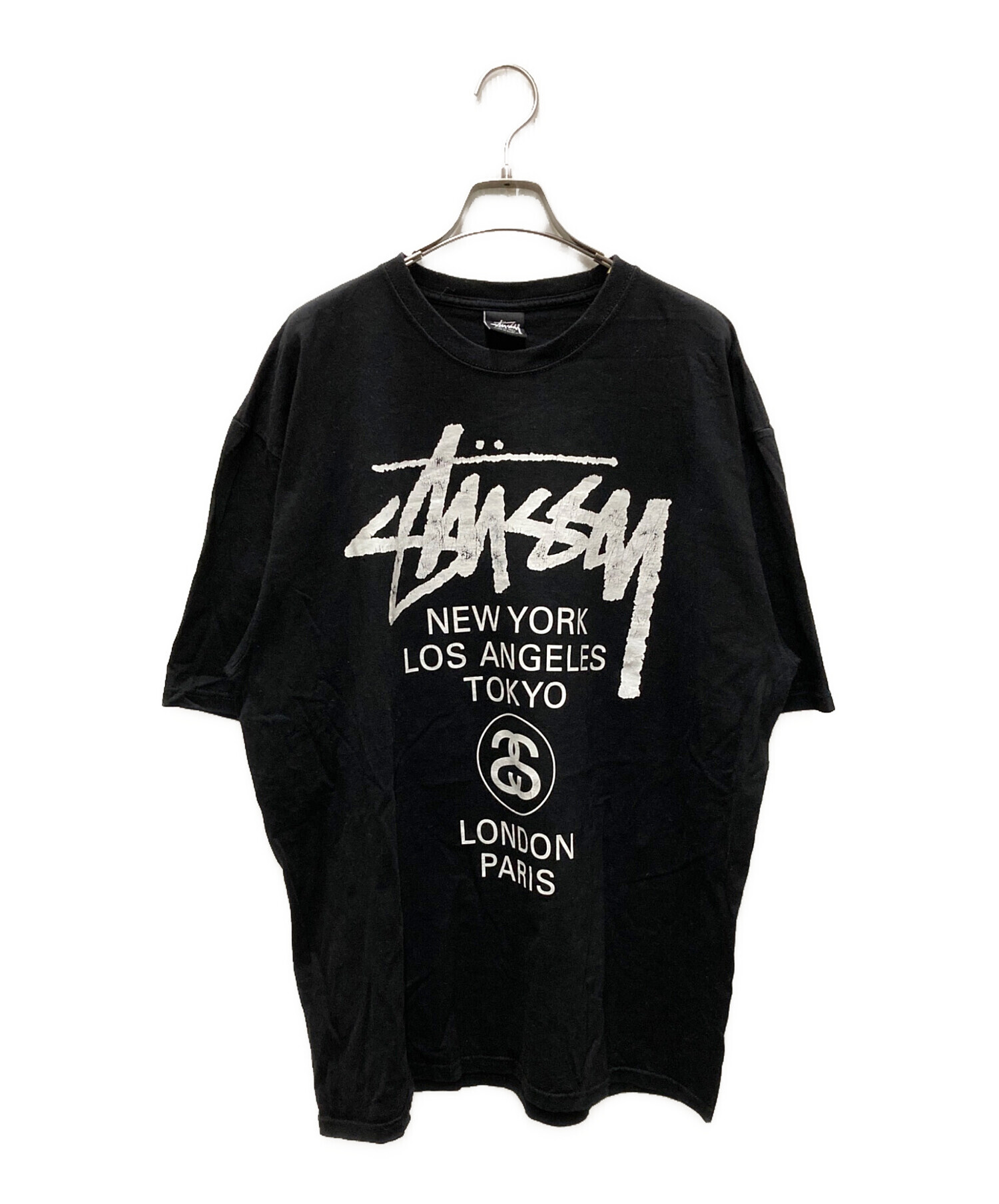中古・古着通販】stussy (ステューシー) WORLD TOUR TEE ブラック