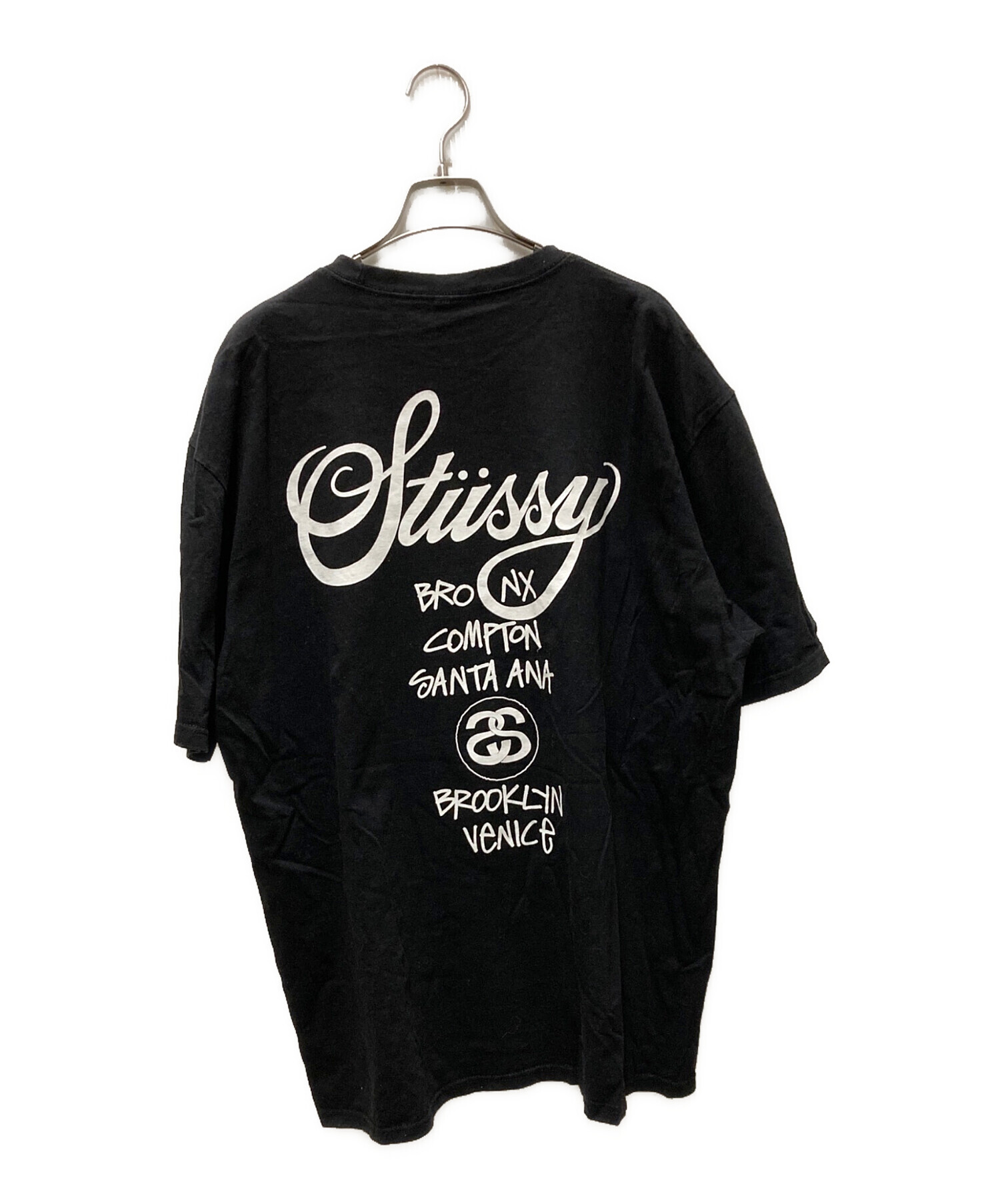 中古・古着通販】stussy (ステューシー) WORLD TOUR TEE ブラック